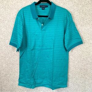 DANIEL CREMIEUX Collection Men's Short Sleeve Blue Polo Shirt Medium #988
